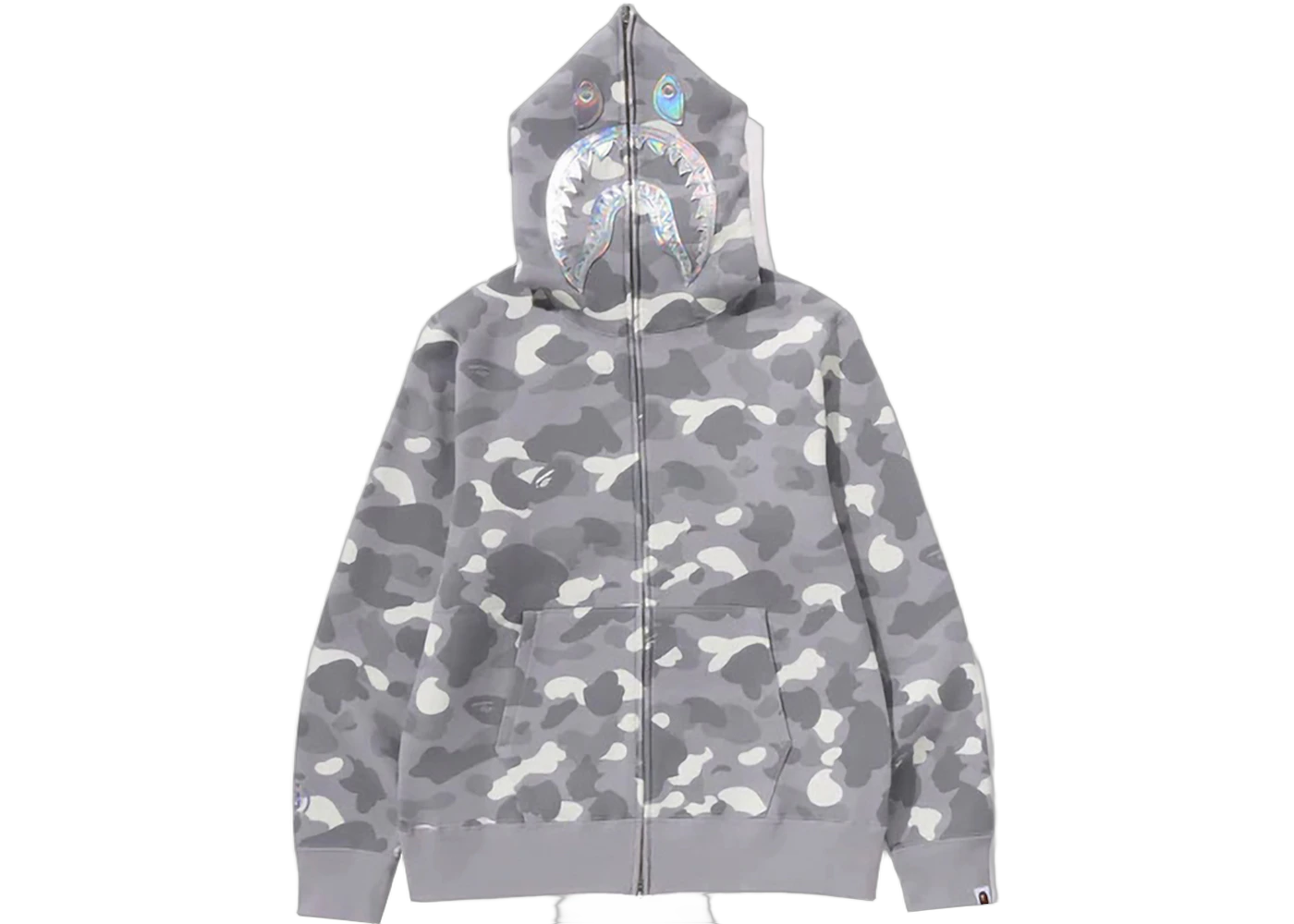 BAPE City Camo Shark Full Zip Hoodie (SS24) Gray