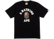 BAPE College Tee Black