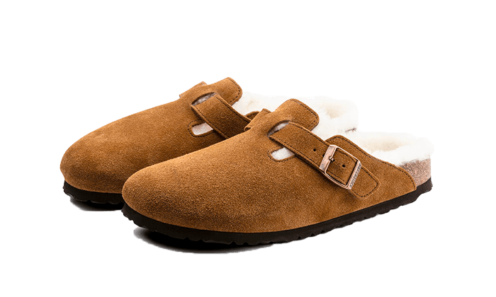 Birkenstock Boston Shearling Suede Leather Mink