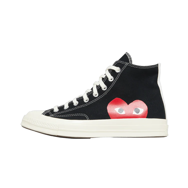 Converse Chuck Taylor All Star 70 Hi Comme des Garcons PLAY Black, Black/White/High Risk Red (150204C)