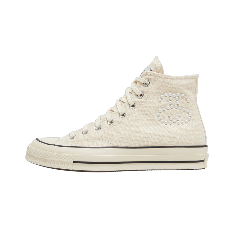 Converse Chuck Taylor All Star 70 Hi Stussy Fossil Pearl, Fossil/Natural Ivory/Black (A02051C)