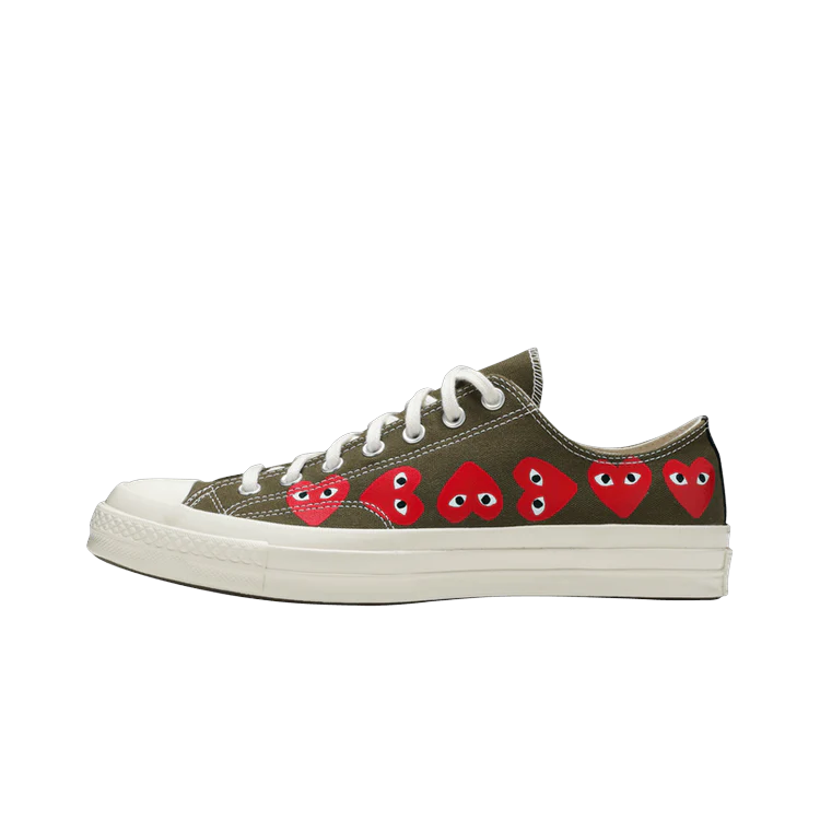 Converse Chuck Taylor All Star 70 Ox Comme des Garcons Multi Heart Green, Green (162976C)