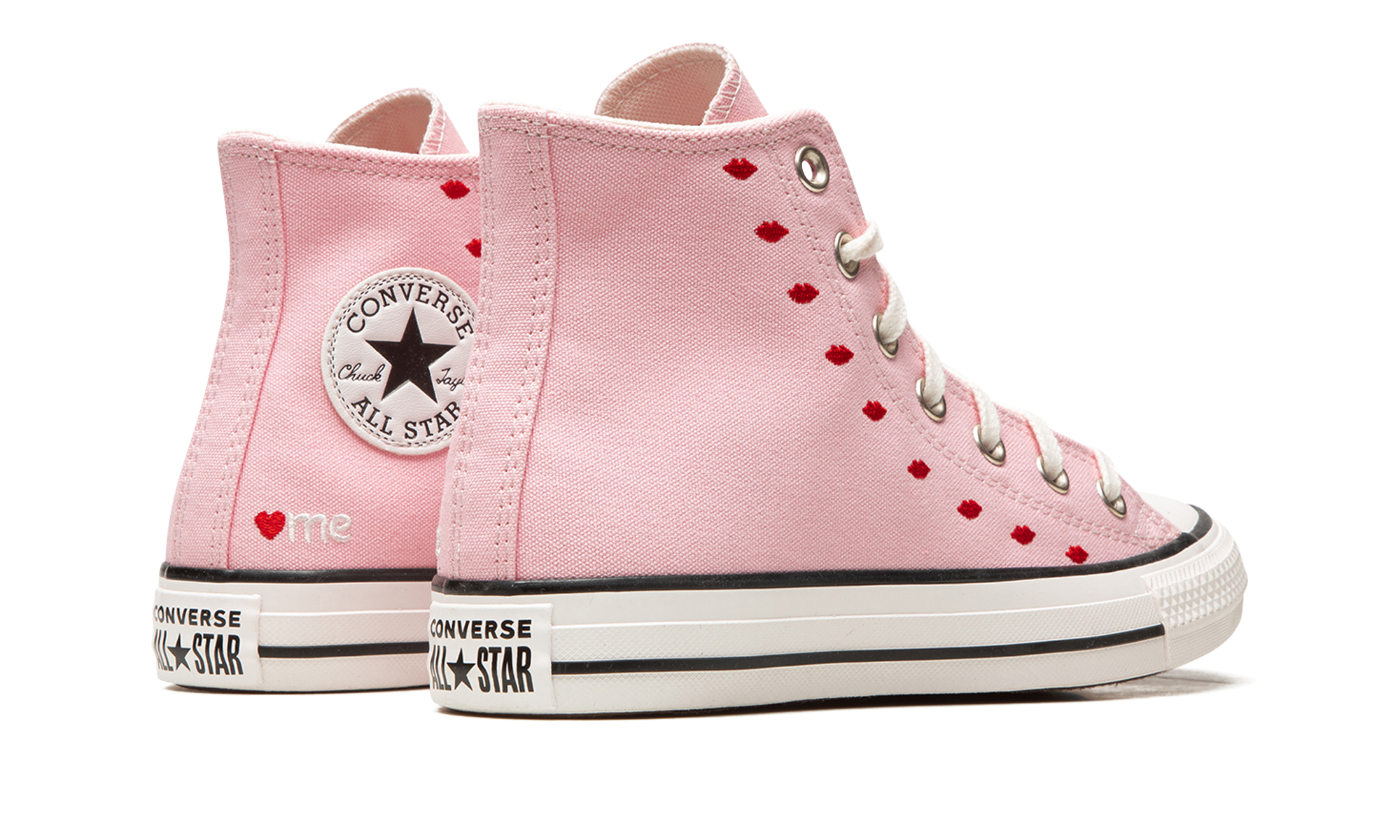 Converse Chuck Taylor All Star Hi Embroidered Hearts Pink