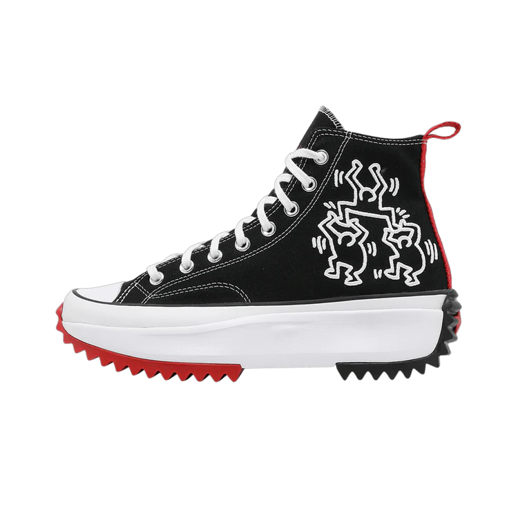 Converse Run Star Hike Hi Keith Haring Black, Black/White/Red (171859C)