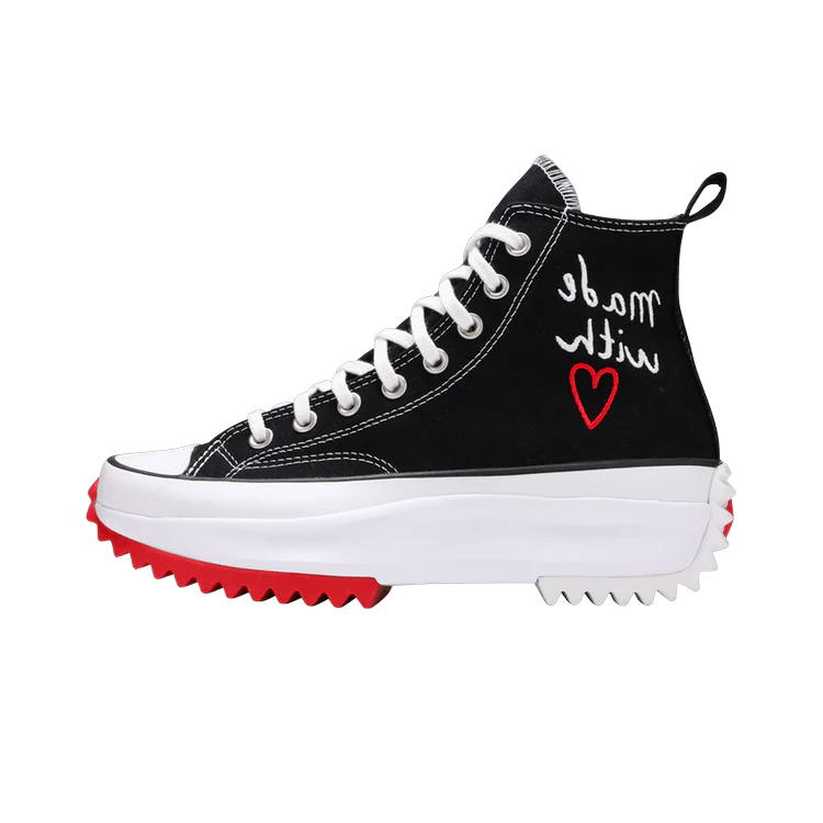 Converse Run Star Hike Hi Valentine's Day Made With Love (2021), Black/White/University Red (171120C)