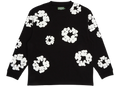 Denim Tears Long Sleeve Cotton Wreath T-shirt Black