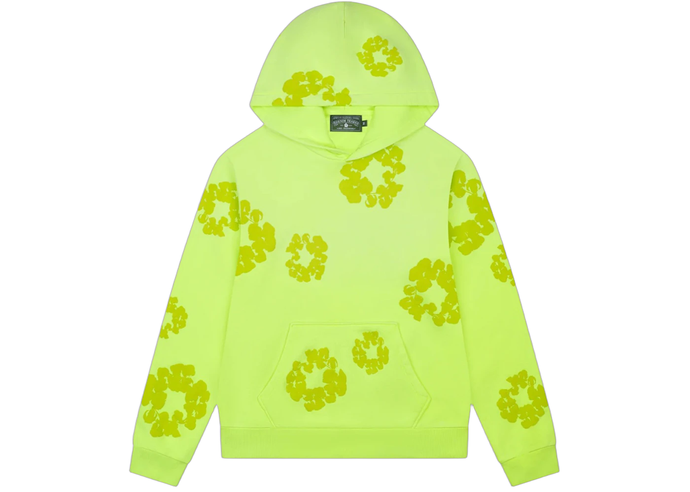 Denim Tears Mono Cotton Wreath Hoodie Neon Green