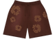 Denim Tears Mono Cotton Wreath Sweat Shorts Brown