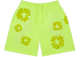 Denim Tears Mono Cotton Wreath Sweat Shorts Neon Green