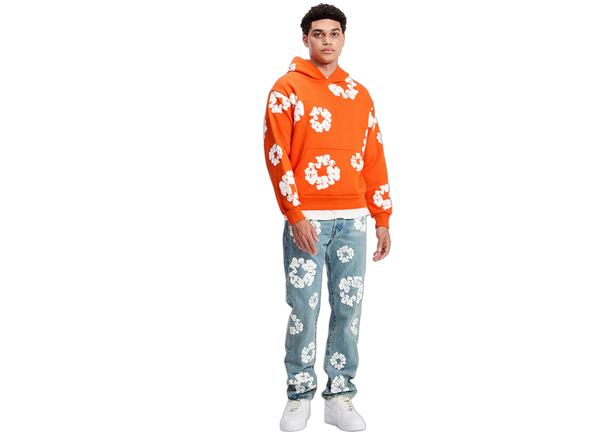 Denim Tears The Cotton Wreath Hoodie Orange, Orange (denim-tears-the-cotton-wreath-sweatshirt-orange)