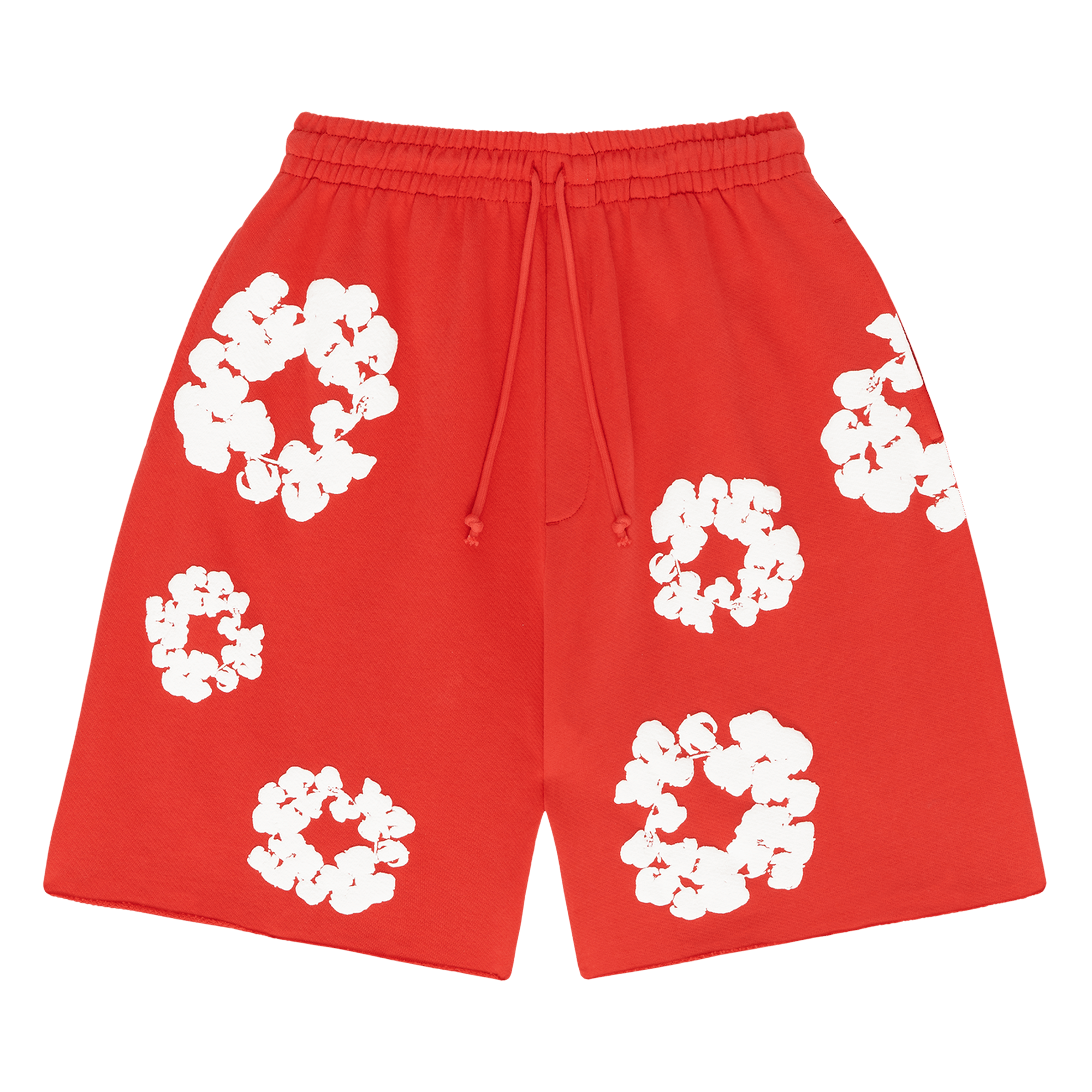 Denim Tears The Cotton Wreath Shorts Red, Red (denim-tears-the-cotton-wreath-shorts-red)