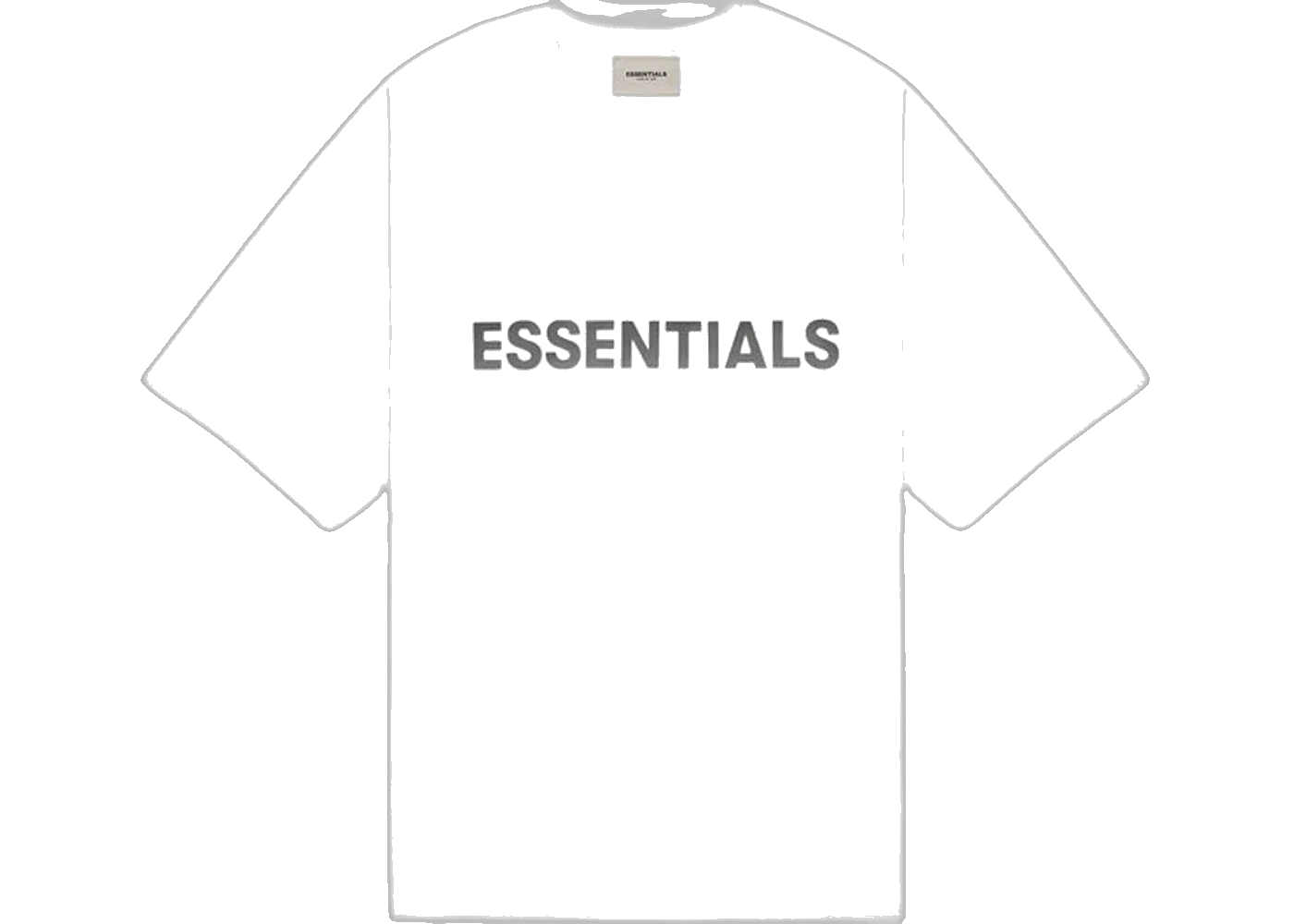 Fear of God Essentials 3D Silicon Applique Boxy T-Shirt White