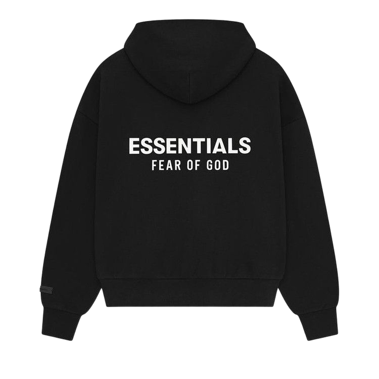 Fear of God Essentials Classic Fit Fleece Hoodie Jet Black