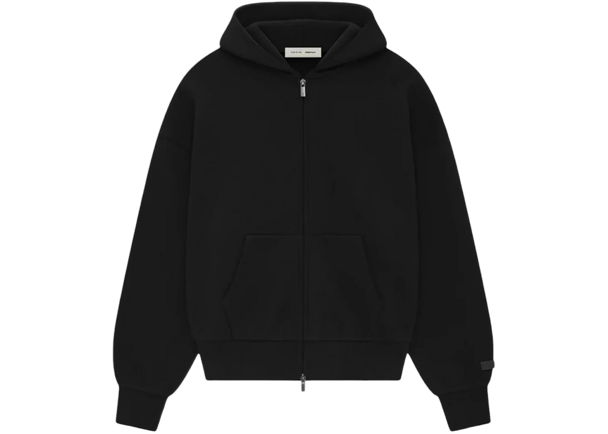 Fear of God Essentials Zip Up Hoodie Black