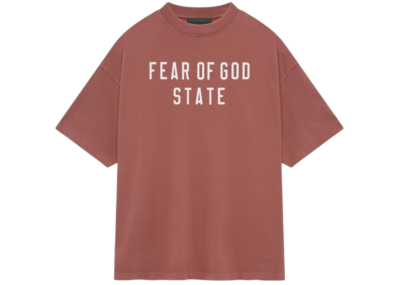 Fear of God Essentials Heavy Crewneck T-Shirt Crimson