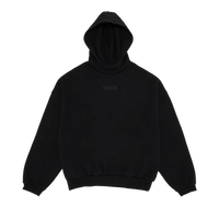 Fear of God Essentials Hoodie Jet Black Chest Logo