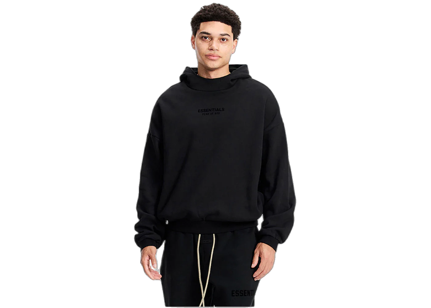 Fear of God Essentials Hoodie Jet Black