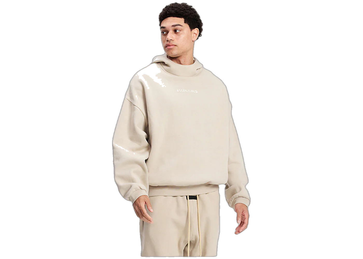 Fear of God Essentials Hoodie Silver Cloud