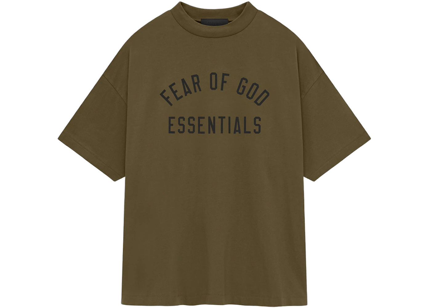 Fear of God Essentials Jersey Crewneck T-Shirt Olive