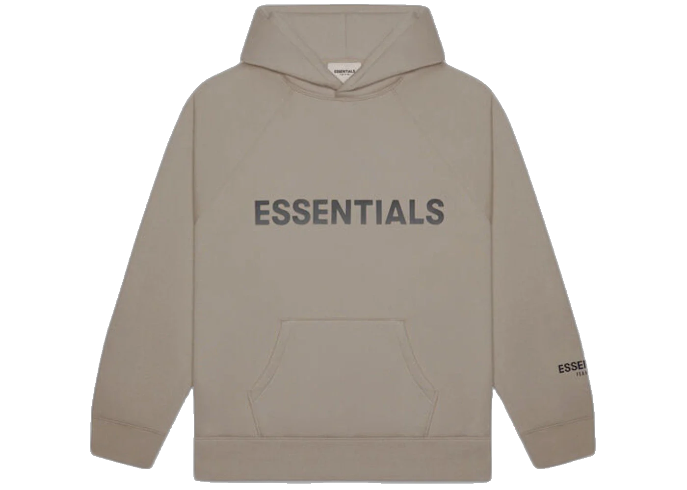 Fear of God Essentials Pullover Hoodie Applique Logo Taupe
