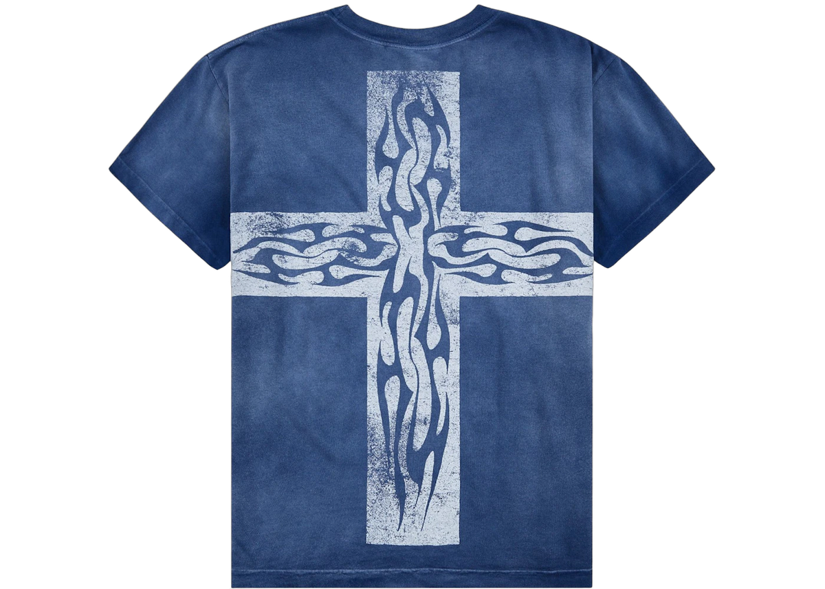 Hellstar Carry Your Cross T-Shirt Navy