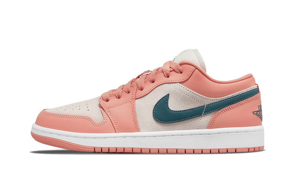 Air Jordan 1 Low Light Madder Root, Light Madder Root/Dark Teal Green/White (DC0774-800)