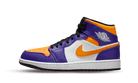 Air Jordan 1 Mid Lakers (2022), Purple/White-Yellow-Black (DQ8426-517 / DQ8423-517)