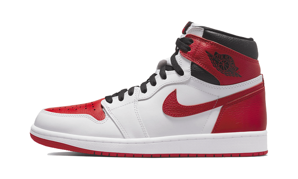 Air Jordan 1 Retro High OG Heritage, White/University Red-Black (555088-161 / 575441-161)