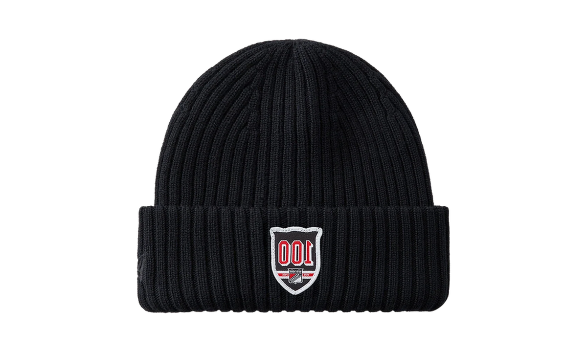 Kith x New Era For The New York Rangers Centennial Knit Beanie Black