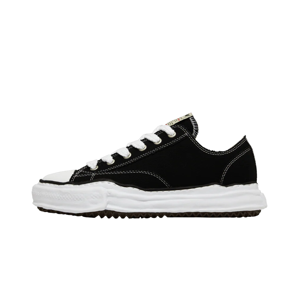 Maison Mihara Yasuhiro Peterson OG Sole Canvas Low Black, White/Black (A01FW702-BLK)