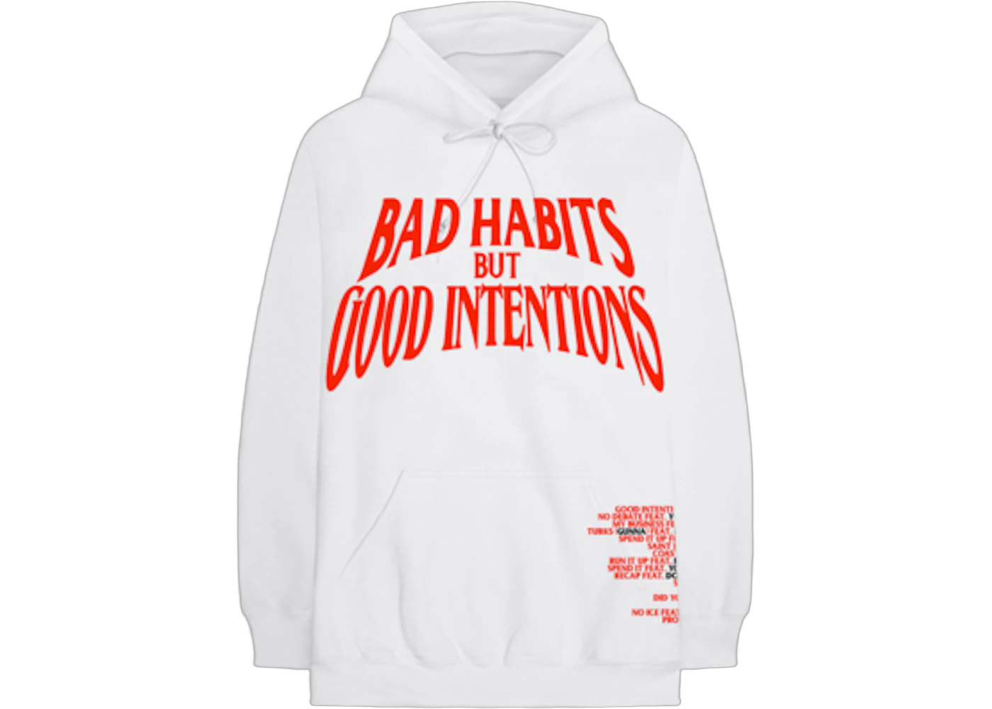 Nav x Vlone Bad Habits Hoodie White