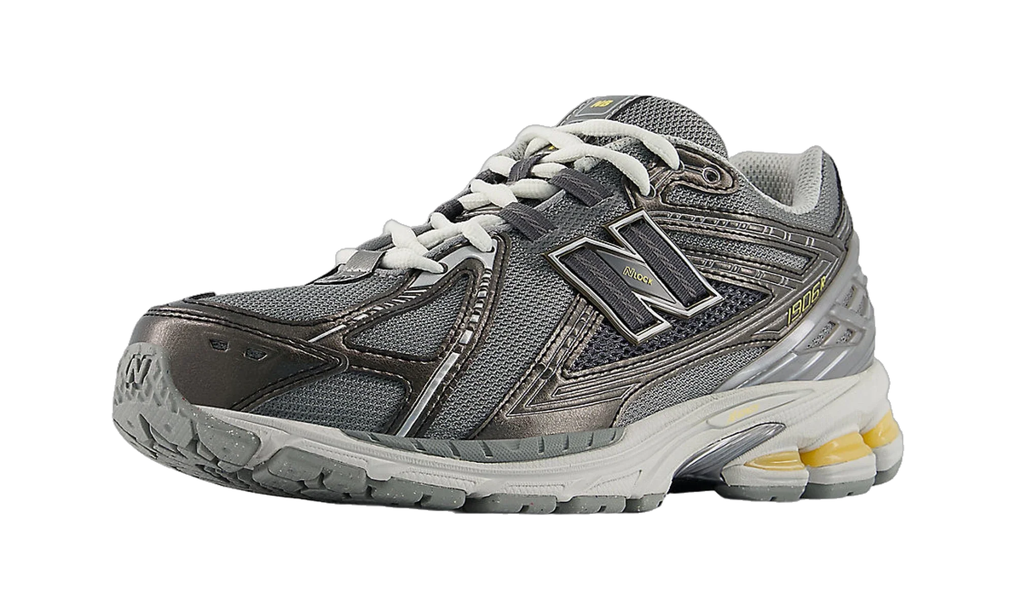 New Balance 1906R Slate Grey Black Metallic White Peach