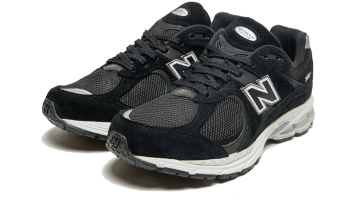 New Balance 2002R Black Dark Grey White