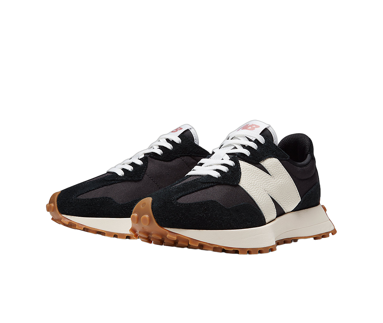 New Balance 327 Black White Gum - Sneak