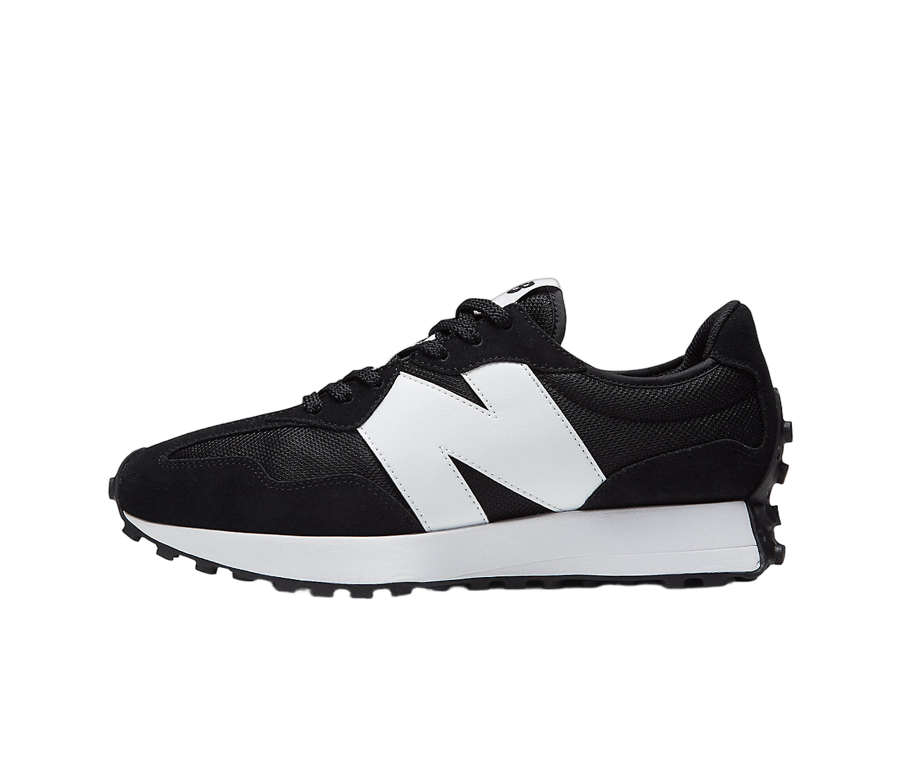 New Balance 327 Black White N Logo - Sneak