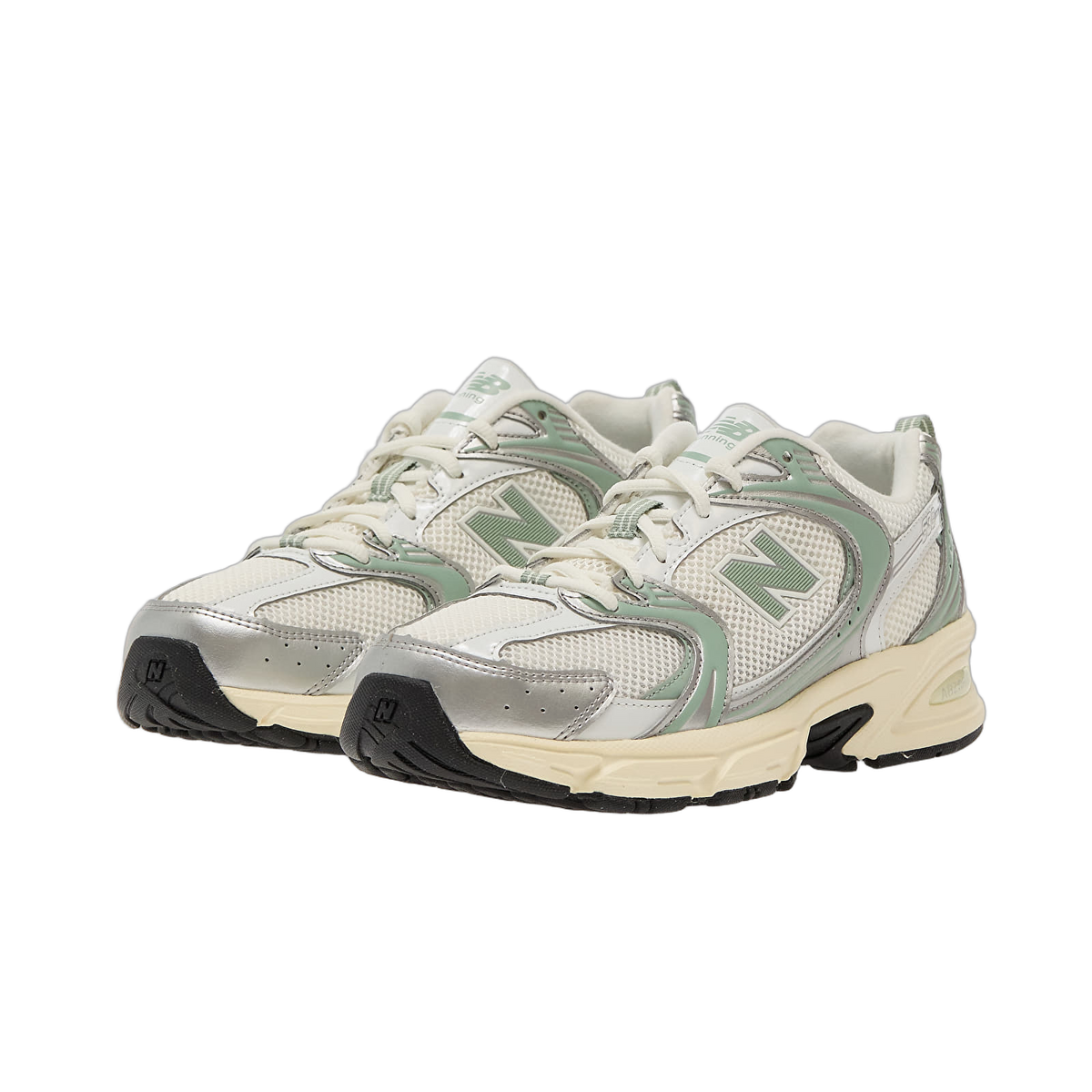 New Balance 530 Silver Metallic Mosaic Green