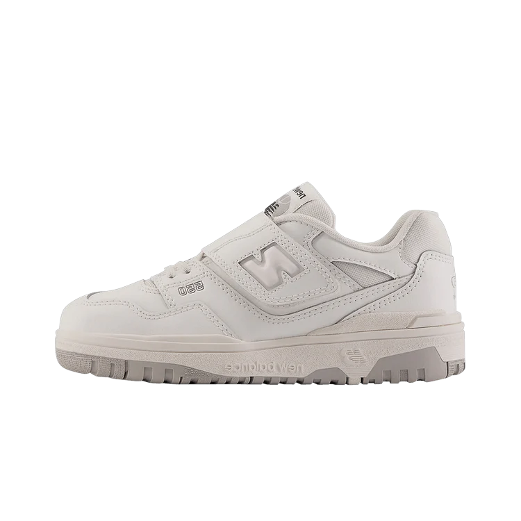 New Balance 550 Bungee Lace Top Strap White Grey