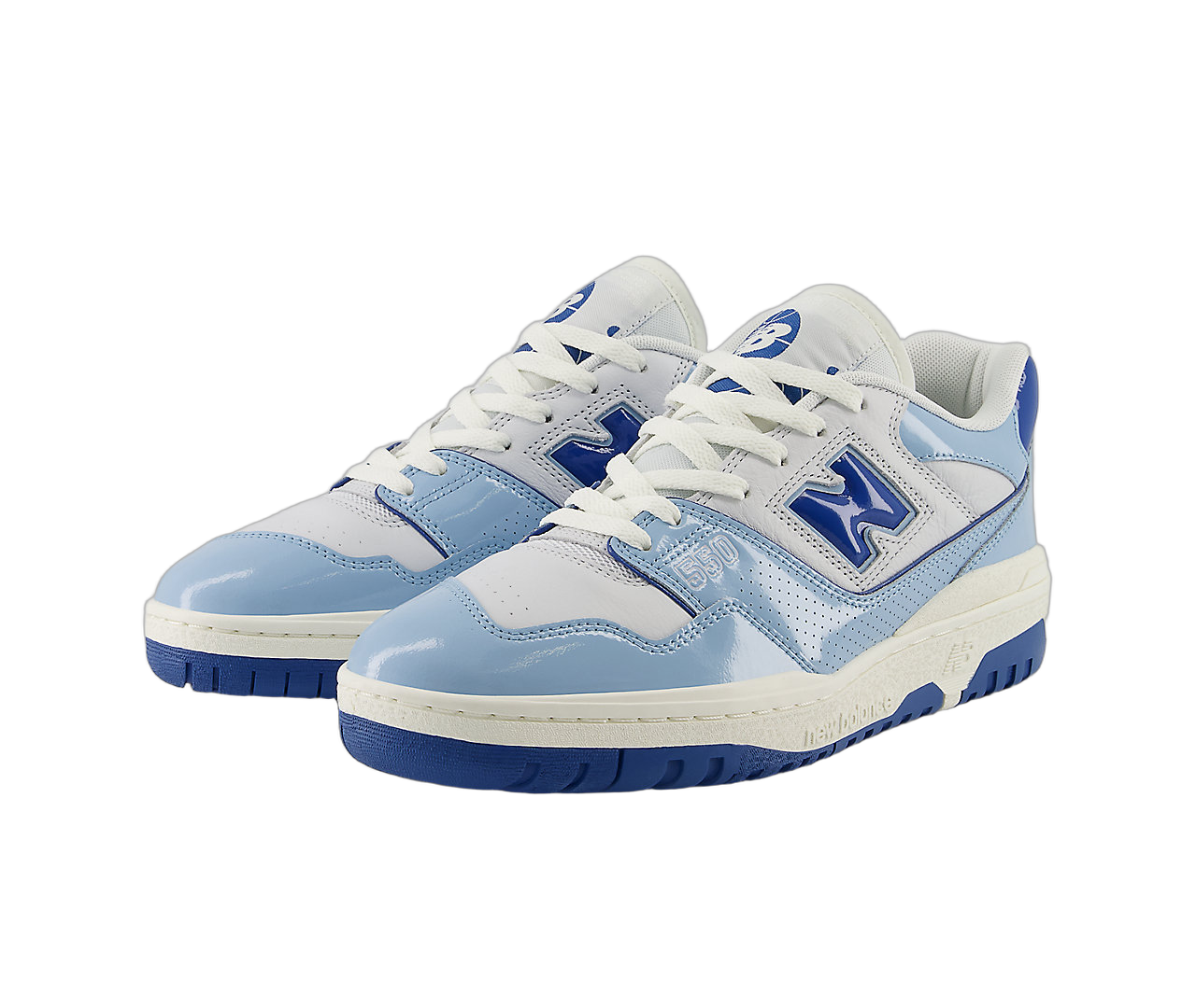New Balance 550 Chrome Blue Patent, Chrome Blue/Sea Salt (BB550YKE)