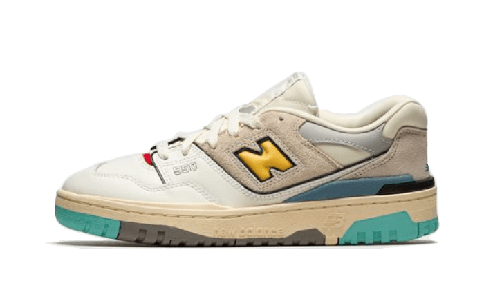 New Balance 550 Sea Salt Yellow, Sea Salt/Yellow/Cream/White/Surf (GSB550SC)