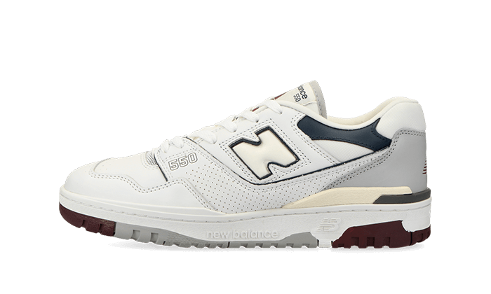 New Balance 550 White Natural Indigo Burgundy, White/Natural Indigo/Burgundy (BB550PWB)