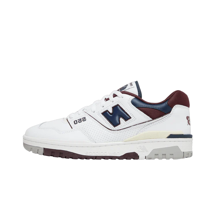 New Balance 550 White Navy NB Burgundy, White/Navy/NB Burgundy (BB550NCD)