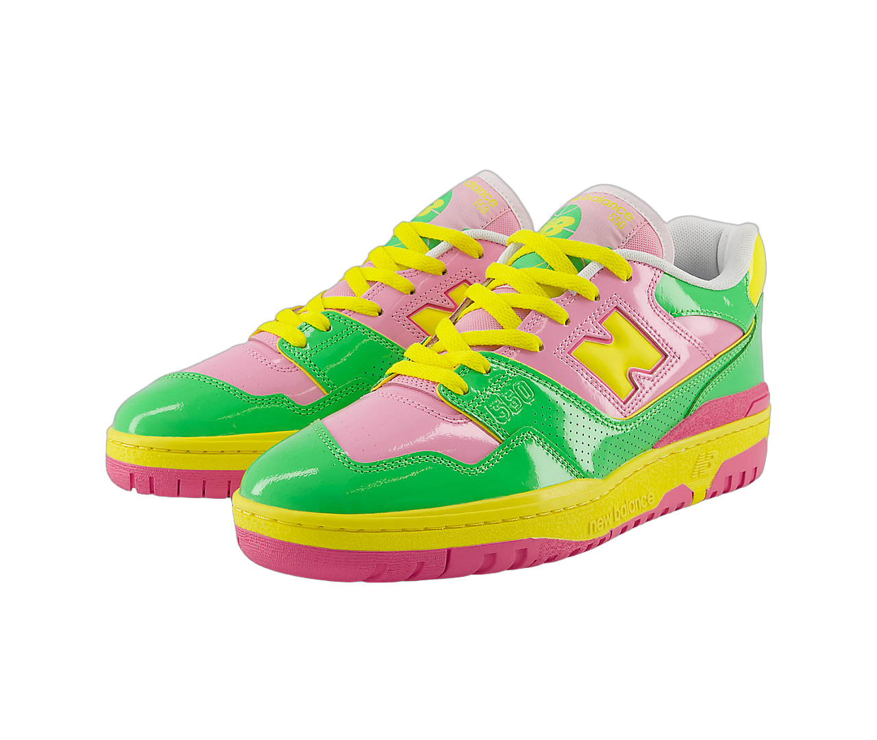 New Balance 550 Y2K Patent Leather Pack Pink Green, Pink/Green/Yellow (BB550YKA)