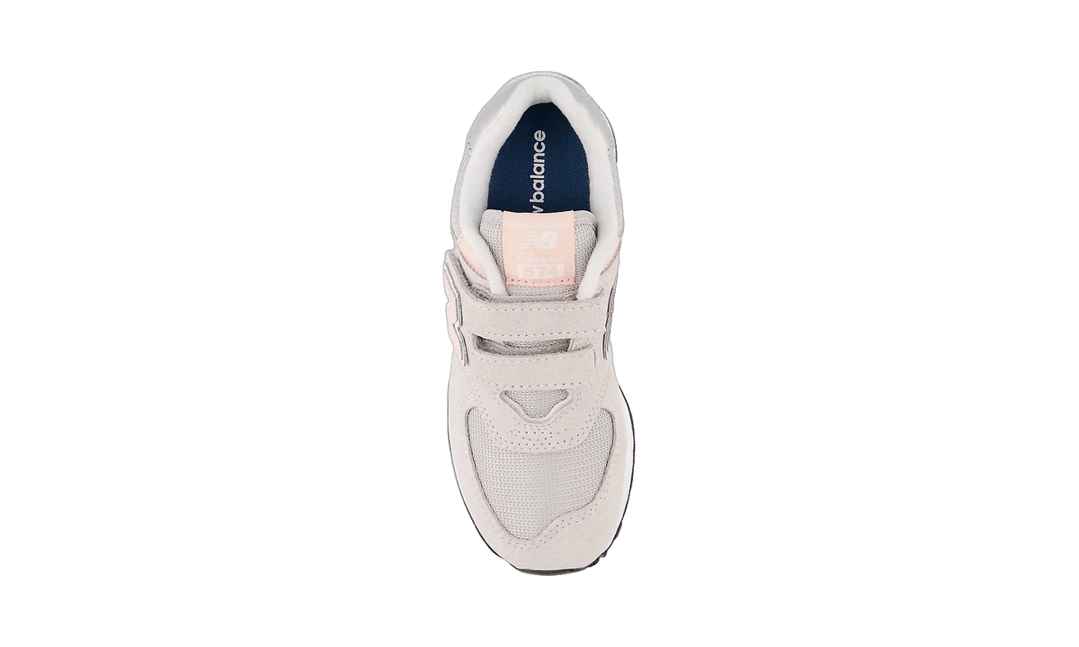 New Balance 574 Core Hook and Loop Rain Cloud Pink Haze (PS)