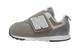 New Balance 574 Hook and Loop Rain Cloud Silver Metallic (TD)