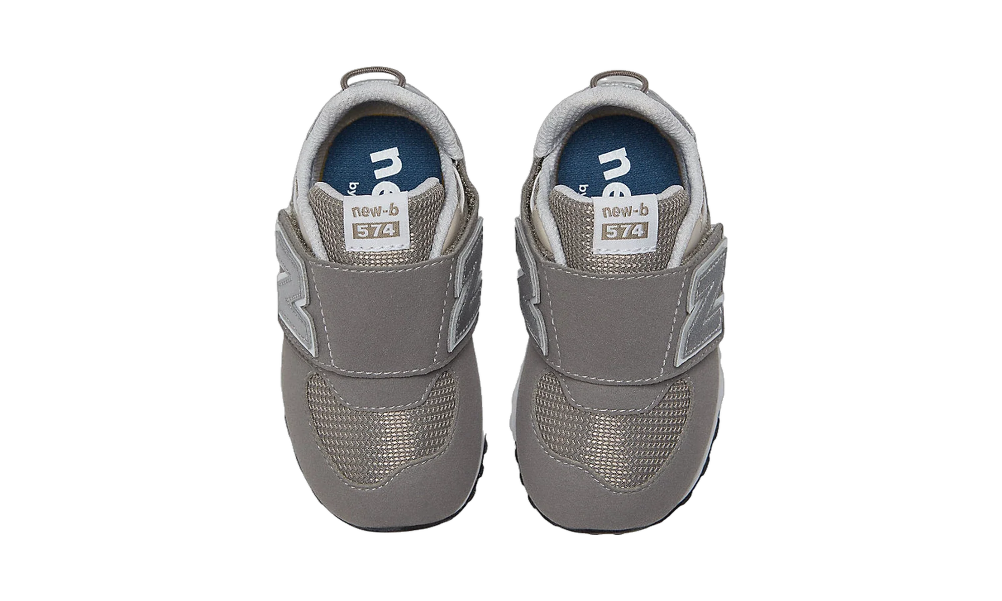 New Balance 574 Hook and Loop Rain Cloud Silver Metallic (TD)