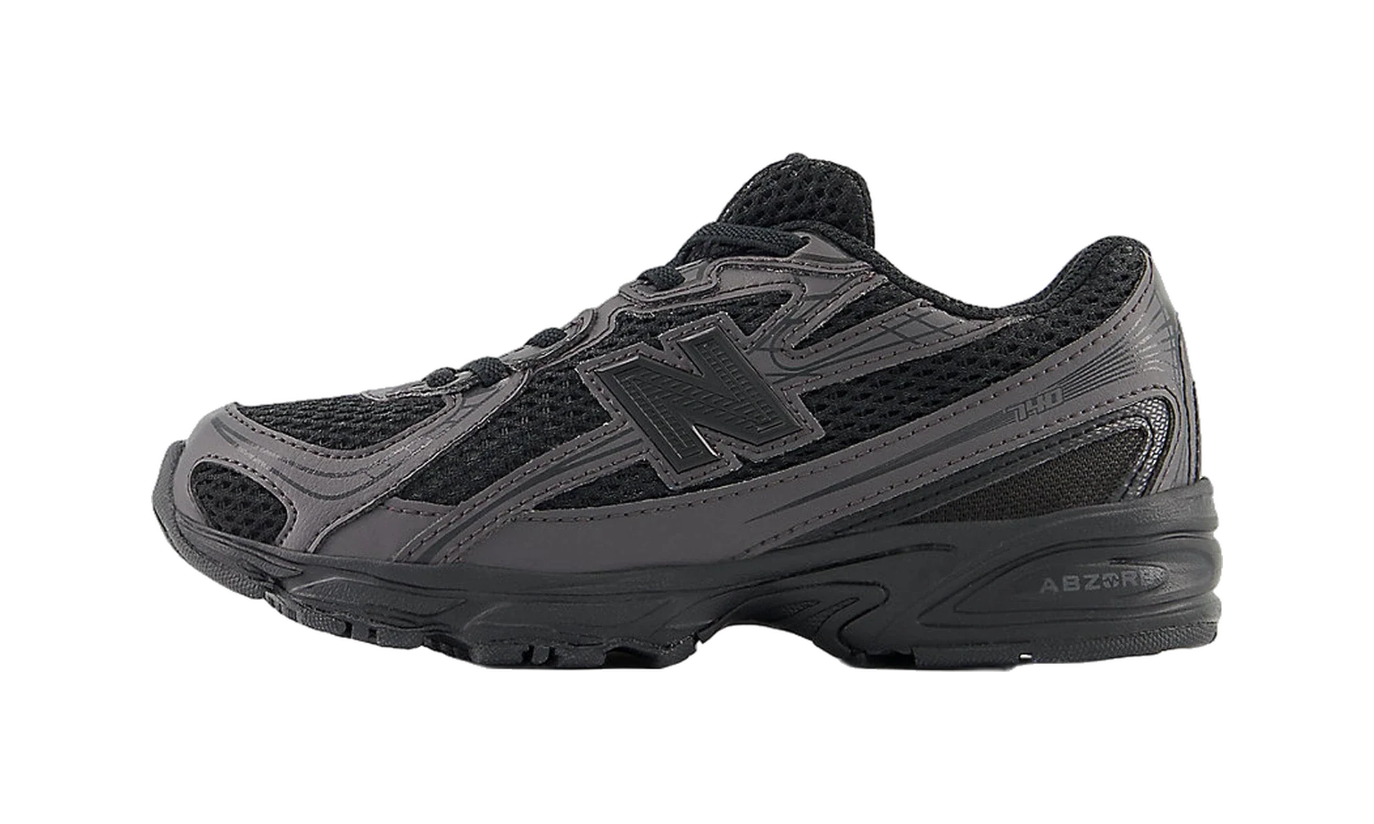 New Balance 740 Bungee Lace Black Cement (PS)