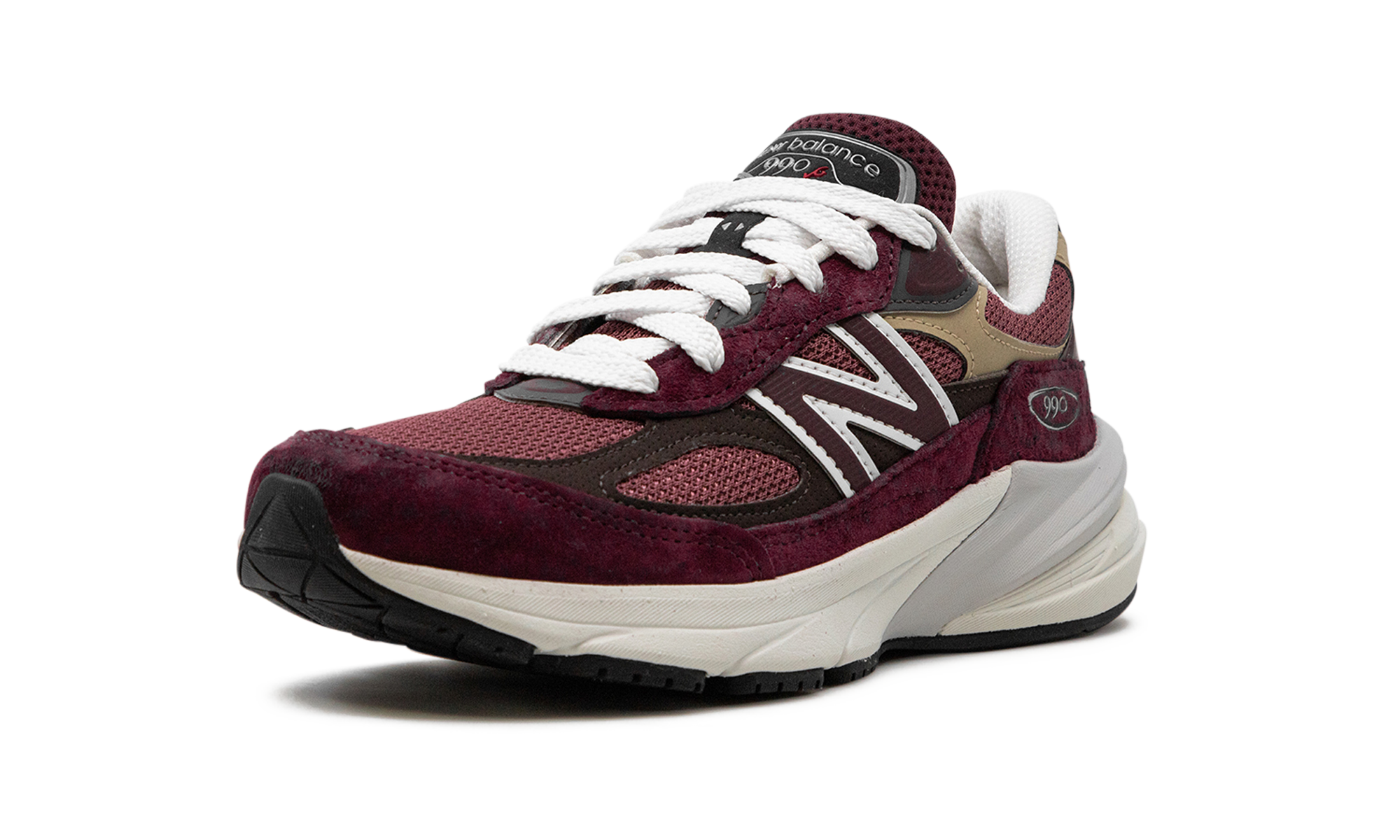 New Balance 990v6 MiUSA Teddy Santis Burgundy Tan