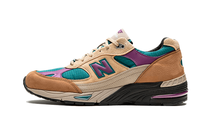 New Balance 991 MiUK Palace Teal, Taos Taupe/Black/Grape Juice (M991PAL)