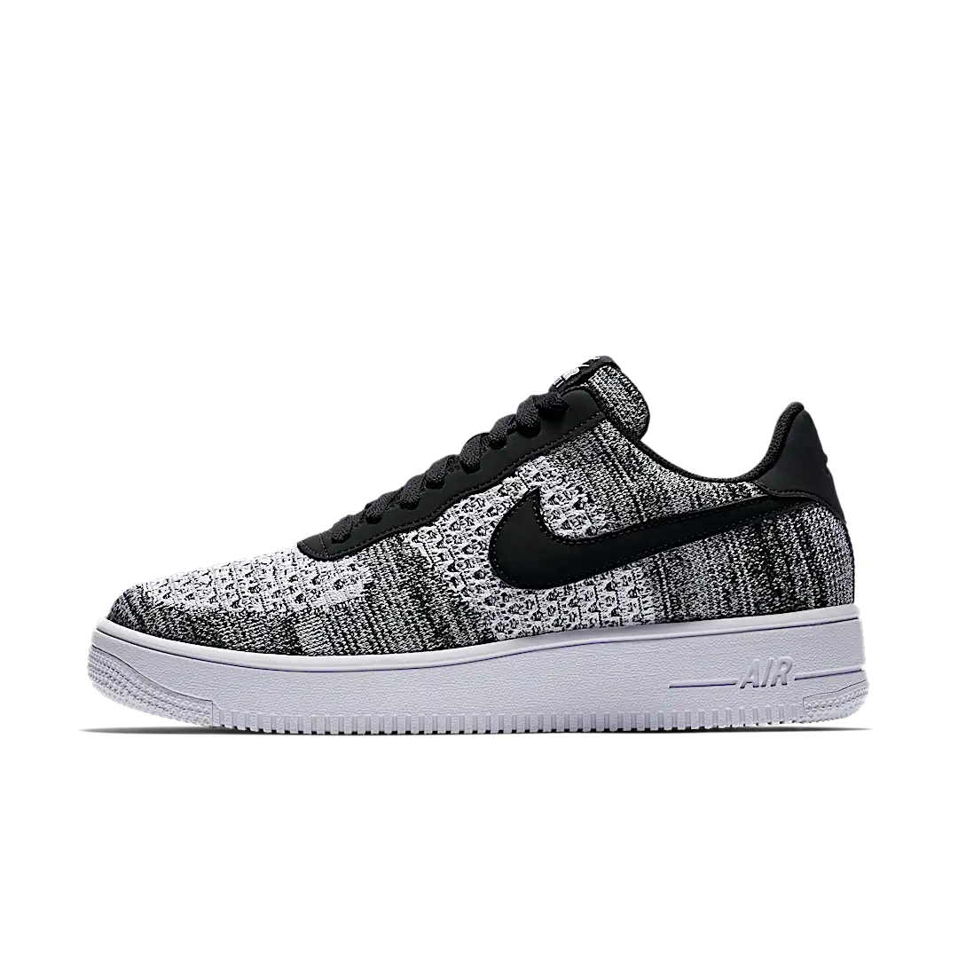 Nike Air Force 1 Flyknit 2 Black Pure Platinum, Black/Pure Platinum-Black-White (AV3042-001)