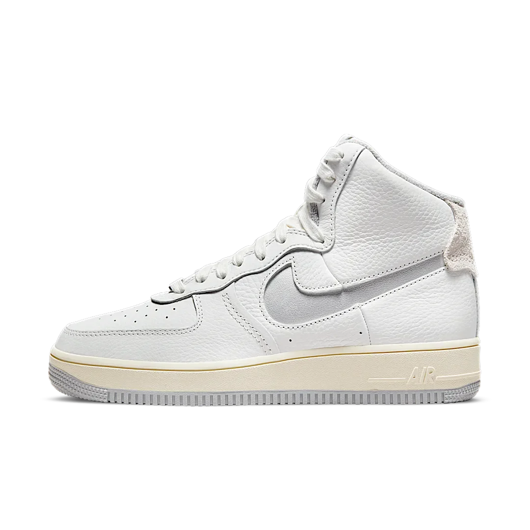 Nike Air Force 1 High Sculpt White Silver, Summit White/Light Smoke Grey-Summit White (DC3590-101)